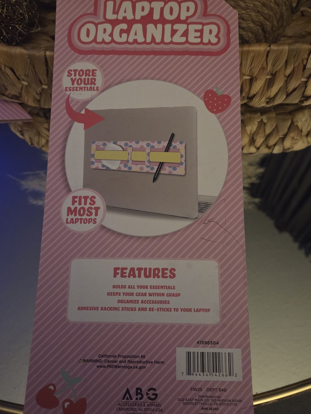 Cute Coquette Laptop Organizer | Kawaii Floral Tech Accessory Holder NWT - Picture 4 of 7